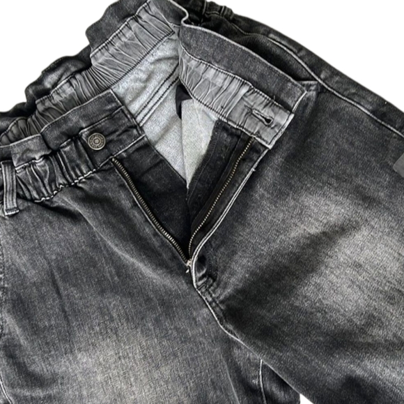 GAP Women Black Paperbag‎ High Rise Tapered Jeans Sz Medium Minimalist Old Money - Picture 4 of 12